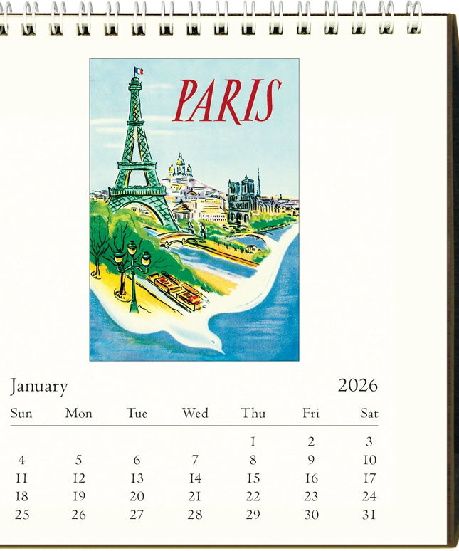 Calendario 2026 Escritorio 12M - Paris