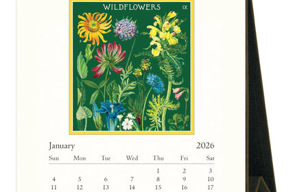 Calendario 2026 Escritorio 12M - Wildflowers