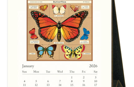 Calendario 2026 Escritorio 12M - Butterflies