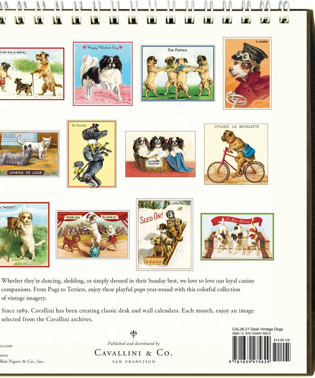 Calendario 2026 Escritorio 12M - Dogs