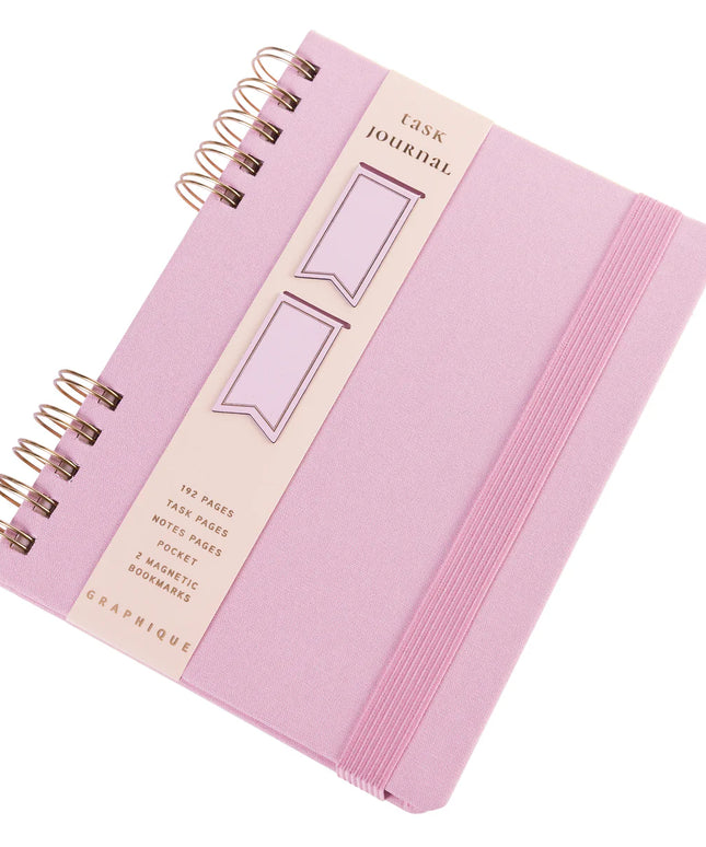 Cuaderno Tela Rosa Lineas - Blush
