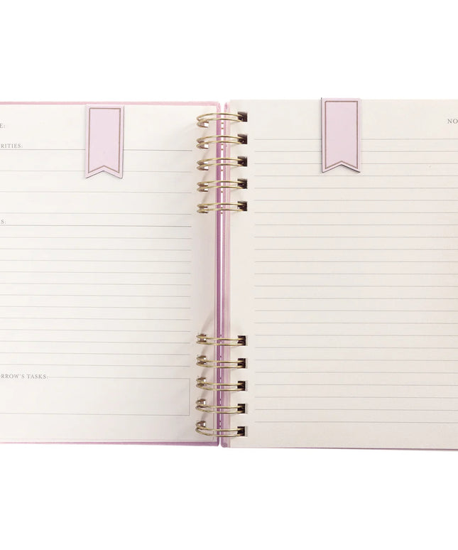 Cuaderno Tela Rosa Lineas - Blush