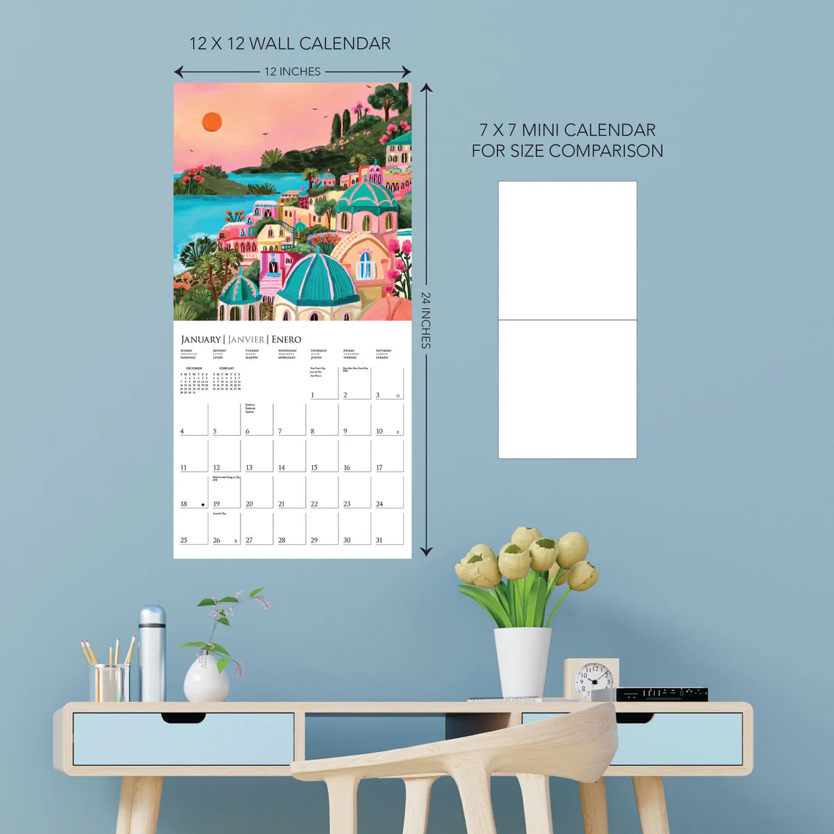 Calendario 2026 Pared 12M - Around the World