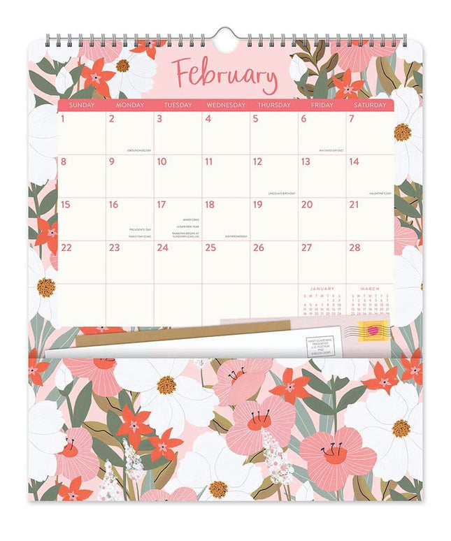 Calendario 2026 12M Con Bolsillos - Secret Garden