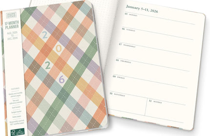 Agenda 2026 Sem Vista 17M - Checkered Colores