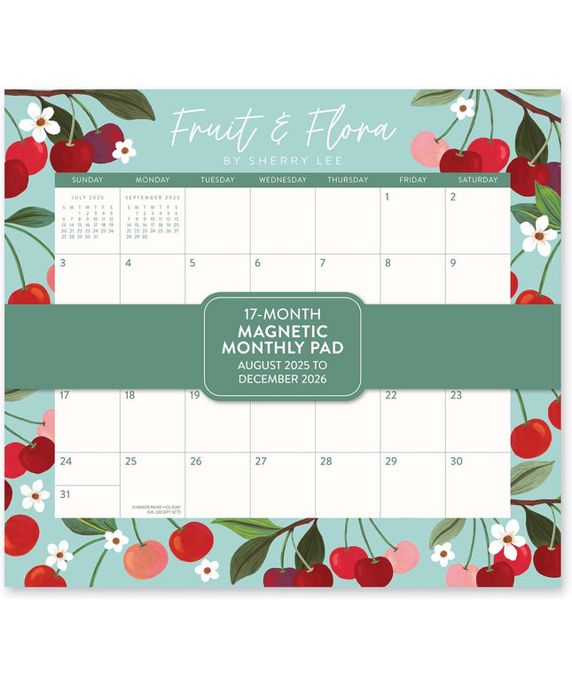Calendario 2026 Magnético 17M - Fruit and Flora