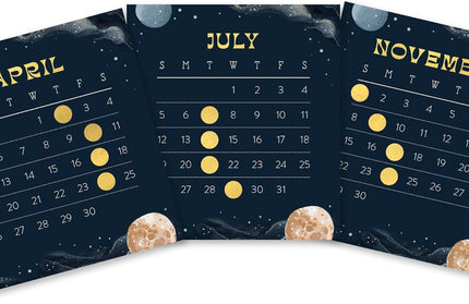 Calendario 2026 Escritorio 12M - Moon Phases