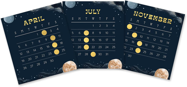 Calendario 2026 Escritorio 12M - Moon Phases