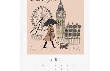 Calendario Pared 2025 12M - Travel Sketchbook