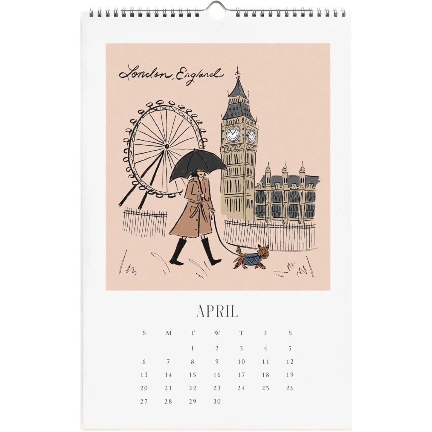 Calendario Pared 2025 12M - Travel Sketchbook