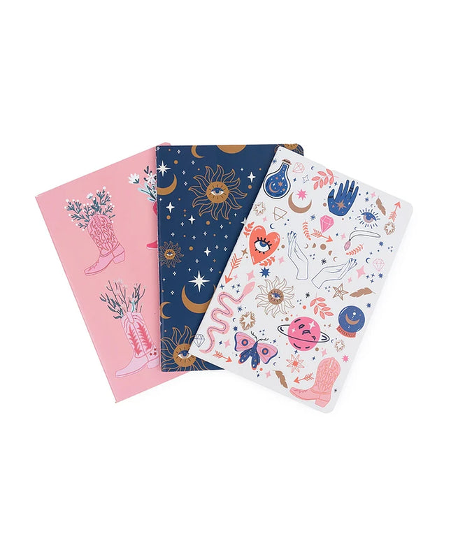 Set de 3 Libretas - Rodeo Cósmico