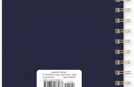 Agenda 2026 Anillada Sem Vista 17M - Azul Agatha