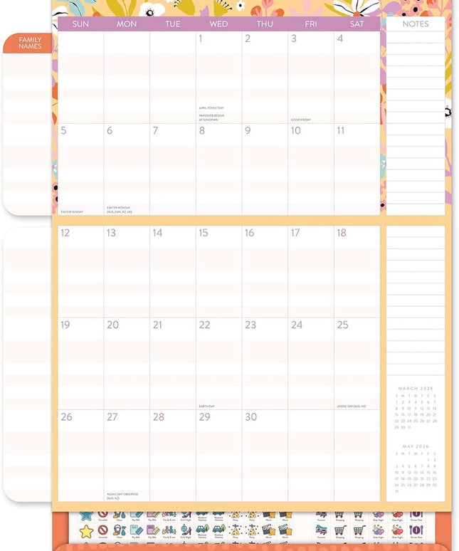 Calendario 2026 Pared 17M - Secret Garden