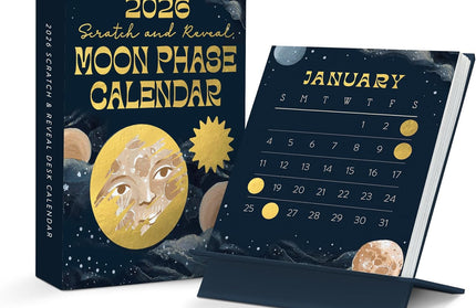 Calendario 2026 Escritorio 12M - Moon Phases