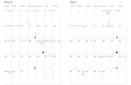 Agenda 2026 12M Bolsillo Sem Vista - Puente sobre nenúfares