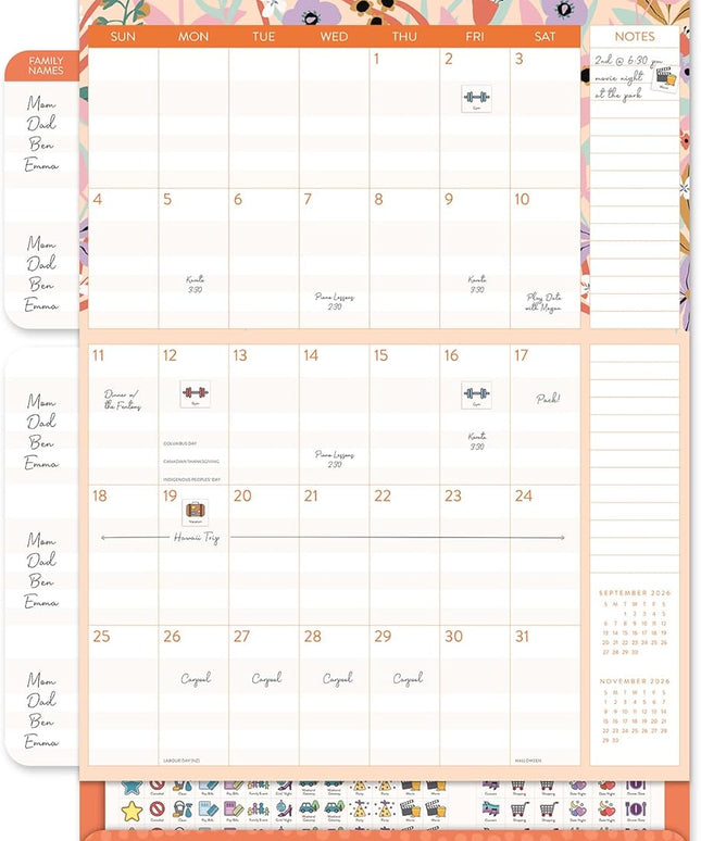 Calendario 2026 Pared 17M - Secret Garden