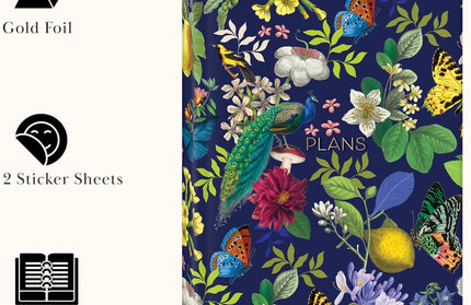 Agenda Semanal Sin Fechas - Floral Vintage Foil Dorado
