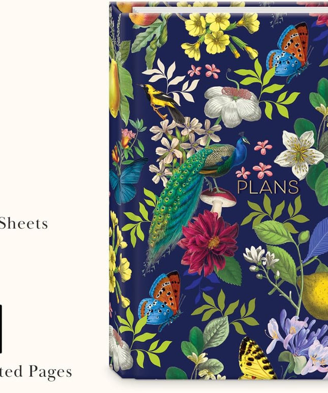 Agenda Semanal Sin Fechas - Floral Vintage Foil Dorado