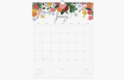 Calendarios 2026 Pared 12M - Dahlia