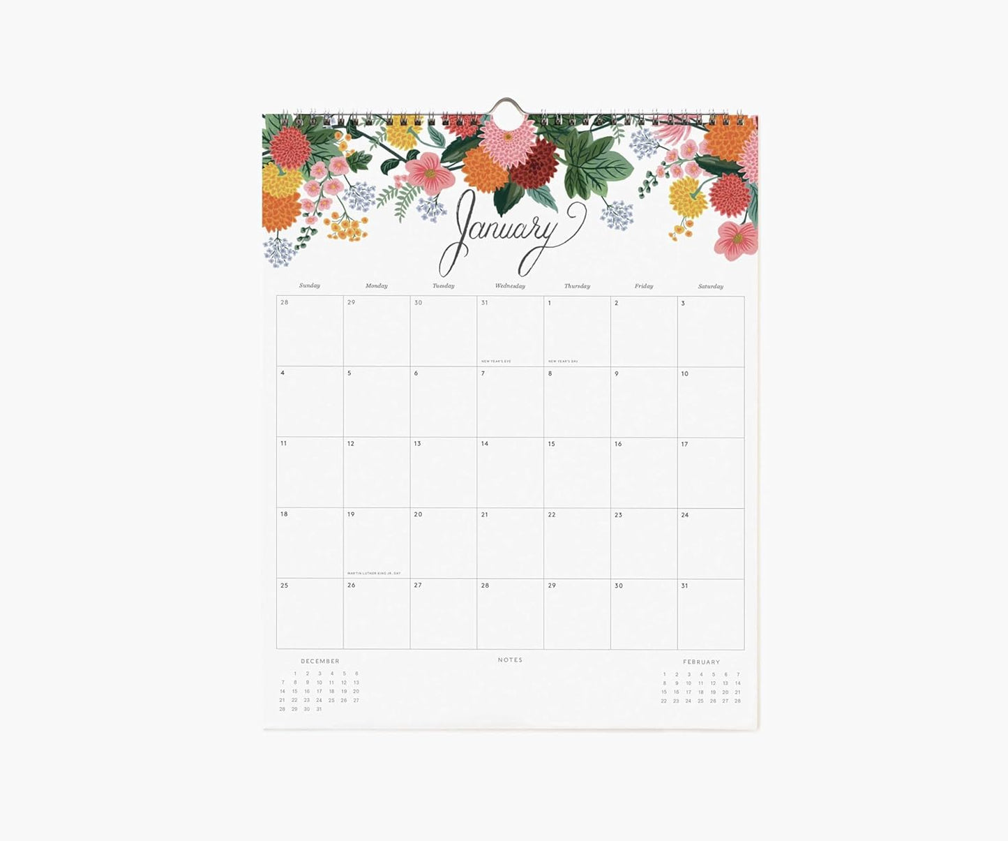 Calendarios 2026 Pared 12M - Dahlia