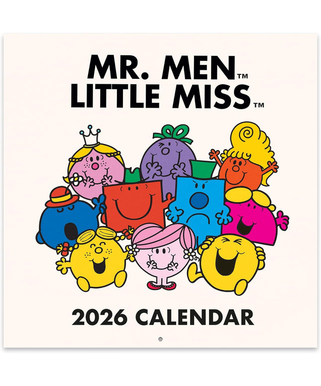 Calendario 2026 Mediano Pared 12M - Mr. Men Little Miss