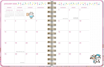 Agenda 2026 Anillada Sem Vista 17M - Tokidoki Donutella