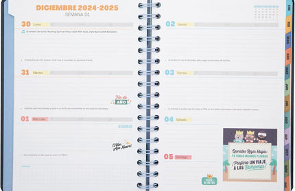 Agenda 2025 12M Semanal - Soñar, lograr y volver a empezar