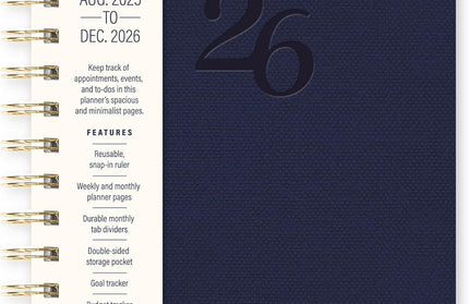 Agenda 2026 Anillada Sem Vista 17M - Azul Agatha