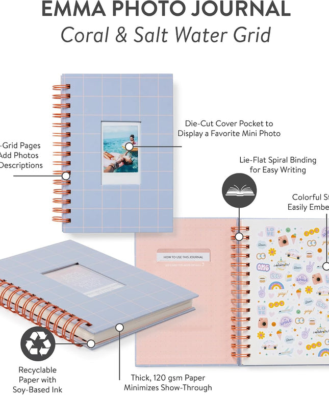 Diario Anillado Fotografico - Coral & Salt Water