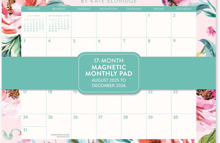 Calendario 2026 Magnético 17M - Bella Flora