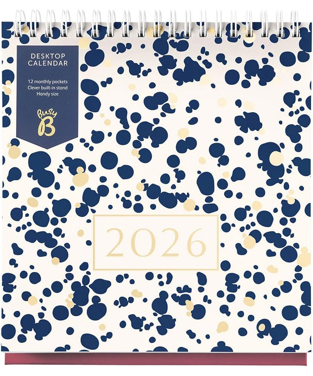 Calendario 2026 Escritorio 12M - Azul Spray