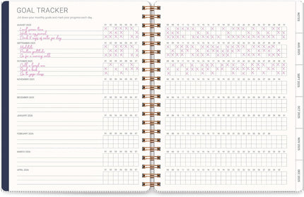 Agenda 2026 Anillada Sem Vista 17M - Azul Baxter