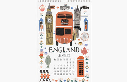 Calendarios 2026 Pared 12M - Travel