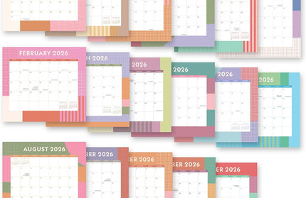 Calendario 2026 Magnético 17M - Color Block