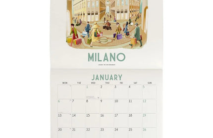 Calendario 2025 Mensual Pared 12M - Italia