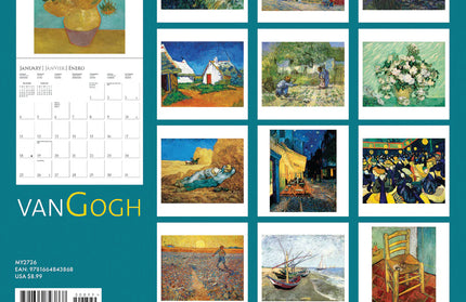 Calendario 2026 Pared Mini 12M - Van Gogh
