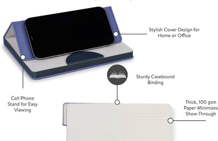 Libreta Mediana con soporte para Celular - Morado