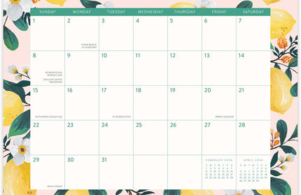 Calendario 2026 Magnético 17M - Fruit and Flora