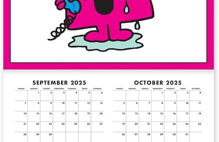 Calendario 2026 Mediano Pared 12M - Mr. Men Little Miss