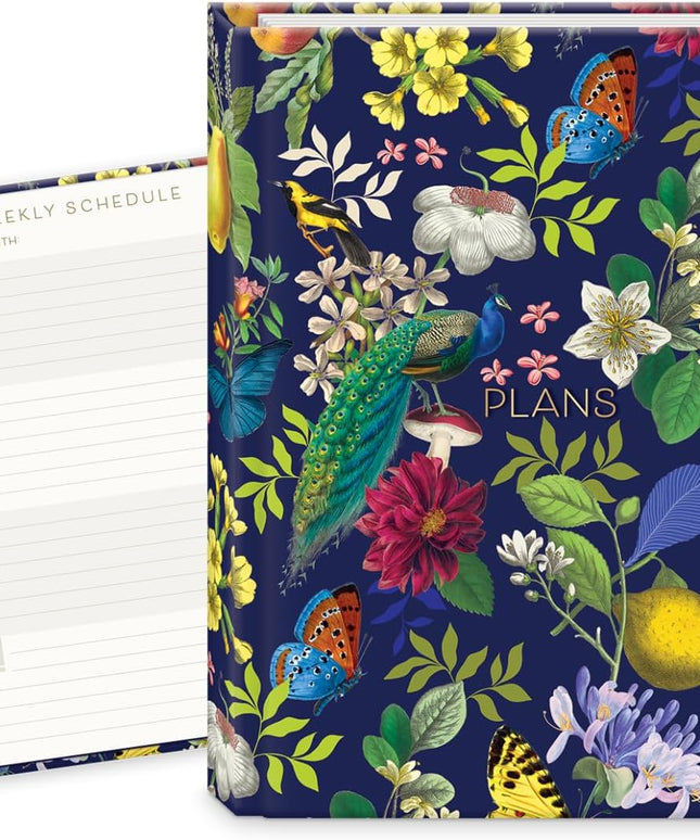 Agenda Semanal Sin Fechas - Floral Vintage Foil Dorado