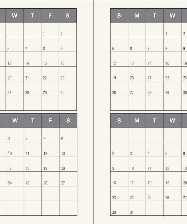 Agenda 2026 Sem Vista 16M - Eucalyptus