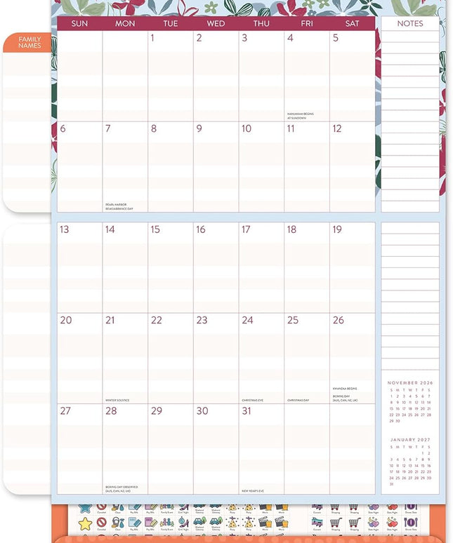 Calendario 2026 Pared 17M - Secret Garden