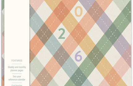 Agenda 2026 Sem Vista 17M - Checkered Colores