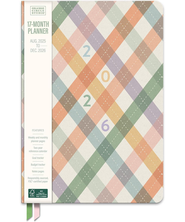 Agenda 2026 Sem Vista 17M - Checkered Colores