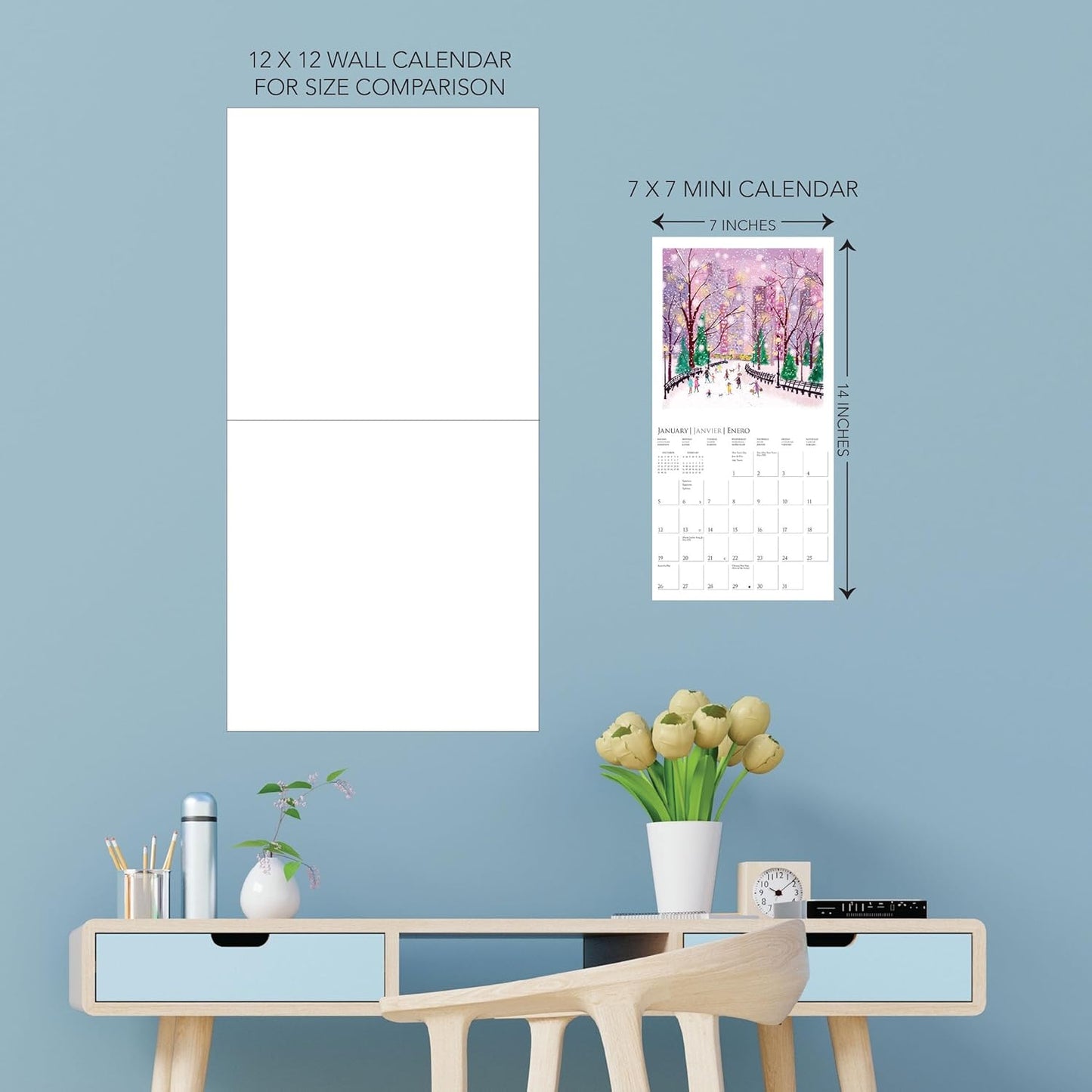 Calendario 2025 Mini Pared 12M - Joyful Landscapes
