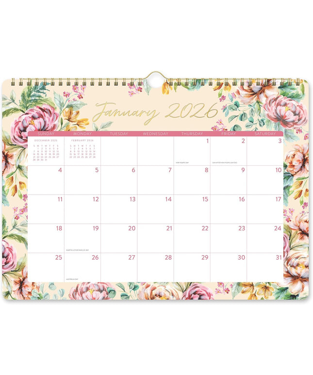 Calendario 2026 Pared 17M - Bella Flora