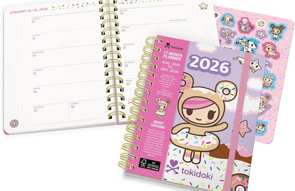 Agenda 2026 Anillada Sem Vista 17M - Tokidoki Donutella