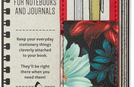 Portalápices Elástico para Libretas - Floral Oscuro