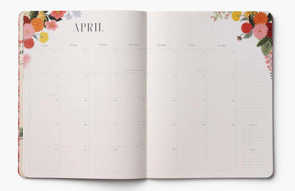 Agenda 2026 Mensual 12M - Dahlia