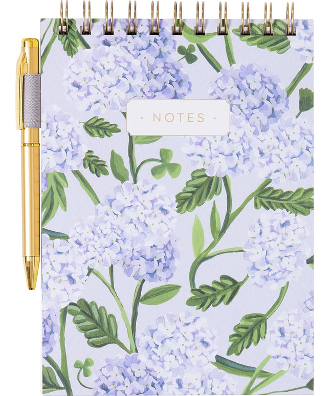 Block de Notas Anillado con Boligrafo - Hydrangea